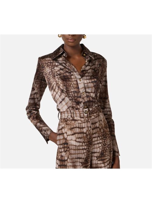 ALLIGATOR PRINT SHIRT ELISABETTA FRANCHI | CA13161E2644 cacao